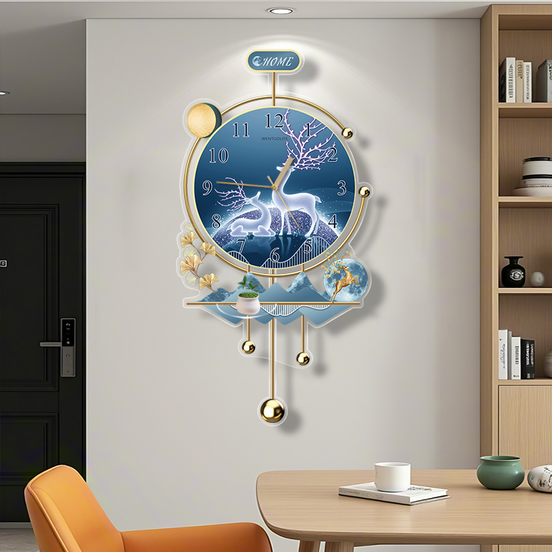 Interior Design Quiet Luxury - นาฬิกาแขวนผนังแบบเงียบสงบ สไตล์โมเดิร์น สำหรับตกแต่งห้องนั่งเล่น ดีไซน์หรูหรา ทันสมัย เหมาะสำหรับตกแต่งบ้าน