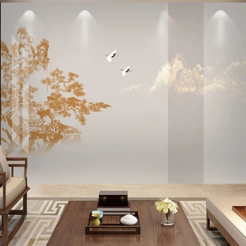 Elegant จีนมือวาด Pine & Crane - Interior Design Landscape บทวิจารณ์และราคา