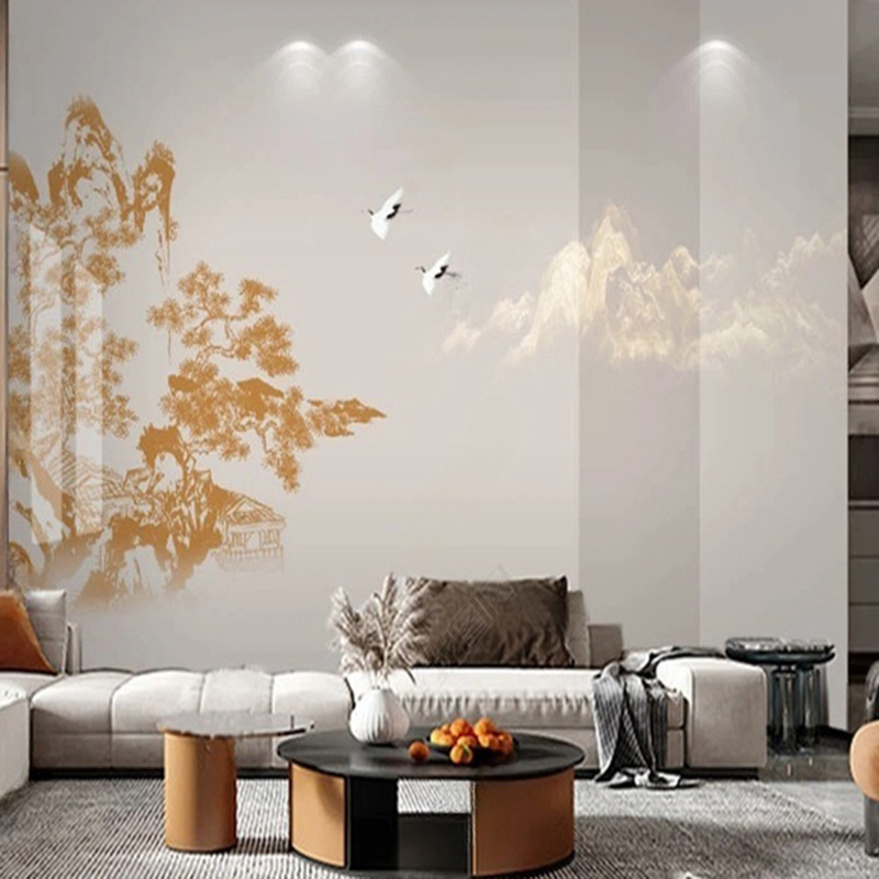 Elegant จีนมือวาด Pine & Crane - Interior Design Landscape บทวิจารณ์และราคา