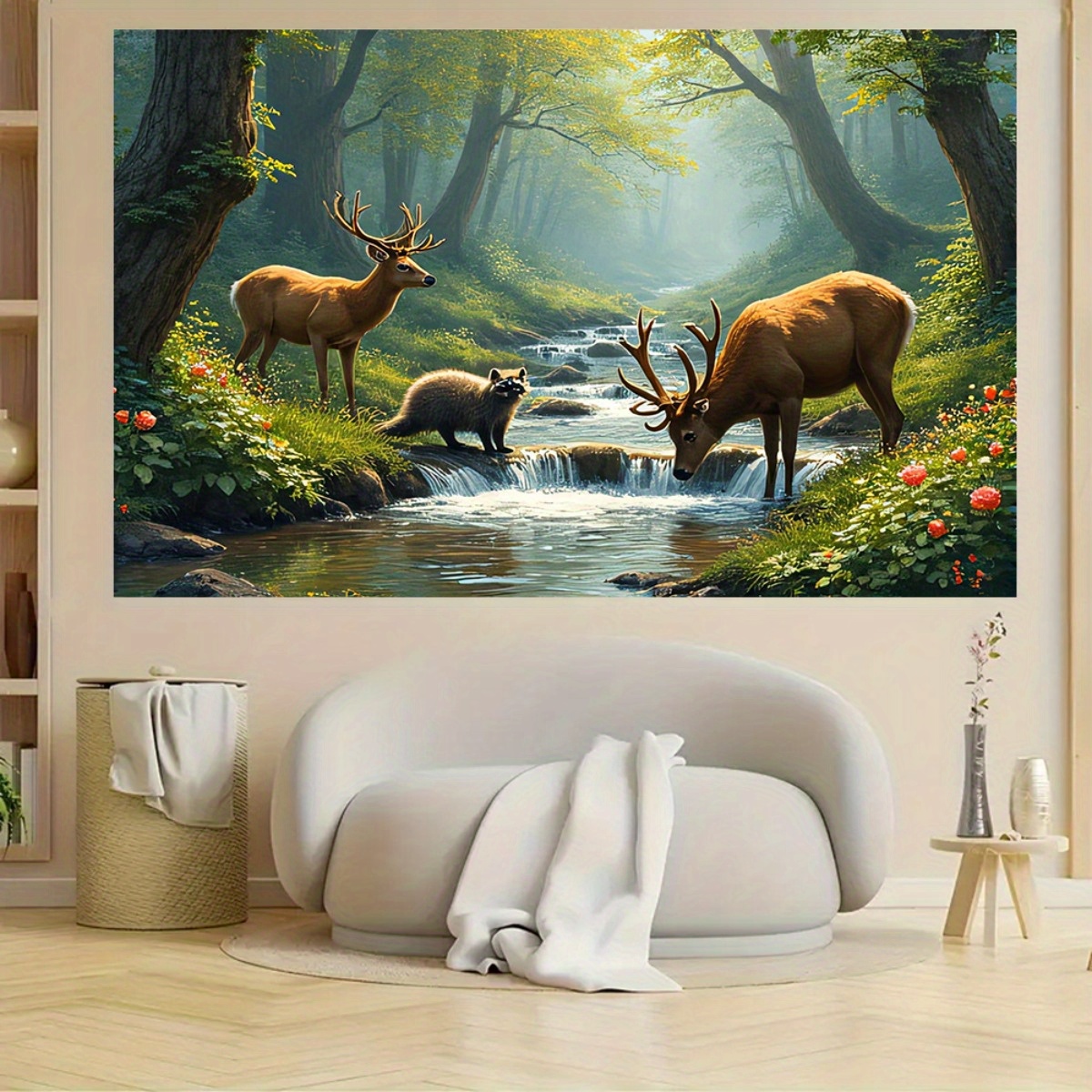 ภาพจิตรกรรมฝาผนัง 2 มิติ ลายป่ - Interior Design Landscape บทวิจารณ์และราคา